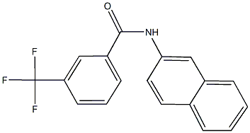 N-(2-naphthyl)-3-(trifluoromethyl)benzamide 化学構造式