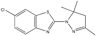 6-chloro-2-(3,5,5-trimethyl-4,5-dihydro-1H-pyrazol-1-yl)-1,3-benzothiazole Structure