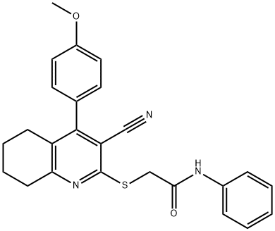 720676-74-4 2-{[3-cyano-4-(4-methoxyphenyl)-5,6,7,8-tetrahydro-2-quinolinyl]sulfanyl}-N-phenylacetamide