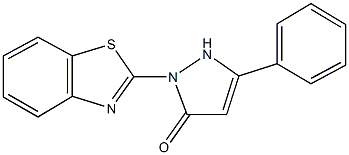 2-(1,3-benzothiazol-2-yl)-5-phenyl-1,2-dihydro-3H-pyrazol-3-one Structure