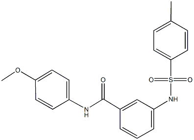 N-(4-methoxyphenyl)-3-{[(4-methylphenyl)sulfonyl]amino}benzamide 化学構造式