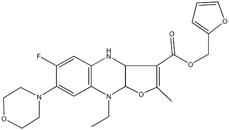 720677-35-0 2-furylmethyl9-ethyl-6-fluoro-2-methyl-7-(4-morpholinyl)-3a,4,9,9a-tetrahydrofuro[2,3-b]quinoxaline-3-carboxylate