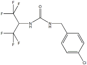 N-(4-chlorobenzyl)-N'-[2,2,2-trifluoro-1-(trifluoromethyl)ethyl]urea 结构式