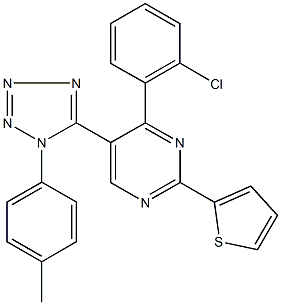 720678-17-1 4-(2-chlorophenyl)-5-[1-(4-methylphenyl)-1H-tetraazol-5-yl]-2-(2-thienyl)pyrimidine