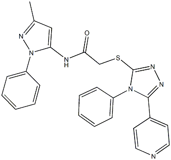 721884-54-4 N-(3-methyl-1-phenyl-1H-pyrazol-5-yl)-2-{[4-phenyl-5-(4-pyridinyl)-4H-1,2,4-triazol-3-yl]sulfanyl}acetamide