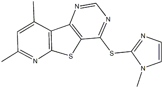 7,9-dimethylpyrido[3',2':4,5]thieno[3,2-d]pyrimidin-4-yl 1-methyl-1H-imidazol-2-yl sulfide Struktur