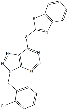 1,3-benzothiazol-2-yl 3-(2-chlorobenzyl)-3H-[1,2,3]triazolo[4,5-d]pyrimidin-7-yl sulfide|