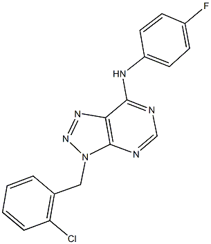 N-[3-(2-chlorobenzyl)-3H-[1,2,3]triazolo[4,5-d]pyrimidin-7-yl]-N-(4-fluorophenyl)amine Struktur