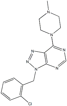3-(2-chlorobenzyl)-7-(4-methyl-1-piperazinyl)-3H-[1,2,3]triazolo[4,5-d]pyrimidine,722456-41-9,结构式