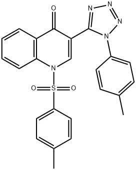 1-[(4-methylphenyl)sulfonyl]-3-[1-(4-methylphenyl)-1H-tetraazol-5-yl]-4(1H)-quinolinone 化学構造式