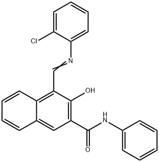 4-{[(2-chlorophenyl)imino]methyl}-3-hydroxy-N-phenyl-2-naphthamide Structure