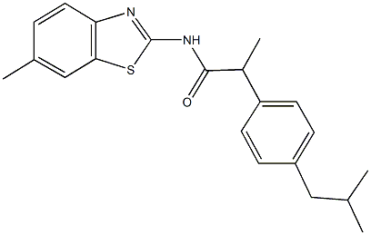 2-(4-isobutylphenyl)-N-(6-methyl-1,3-benzothiazol-2-yl)propanamide|