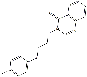 3-{3-[(4-methylphenyl)sulfanyl]propyl}-4(3H)-quinazolinone Struktur