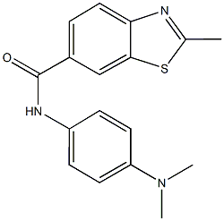 N-[4-(dimethylamino)phenyl]-2-methyl-1,3-benzothiazole-6-carboxamide 化学構造式