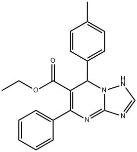 ethyl 7-(4-methylphenyl)-5-phenyl-4,7-dihydro[1,2,4]triazolo[1,5-a]pyrimidine-6-carboxylate Structure