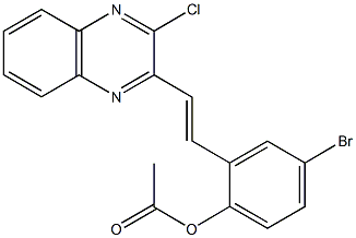 722462-73-9 4-bromo-2-[2-(3-chloro-2-quinoxalinyl)vinyl]phenyl acetate