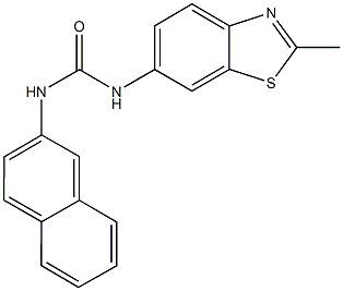 722462-83-1 N-(2-methyl-1,3-benzothiazol-6-yl)-N'-(2-naphthyl)urea