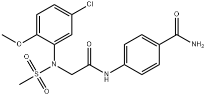 722463-05-0 4-({[5-chloro-2-methoxy(methylsulfonyl)anilino]acetyl}amino)benzamide