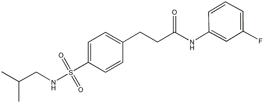N-(3-fluorophenyl)-3-{4-[(isobutylamino)sulfonyl]phenyl}propanamide Struktur