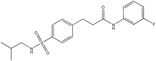 722463-52-7 N-(3-fluorophenyl)-3-{4-[(isobutylamino)sulfonyl]phenyl}propanamide