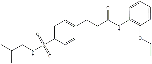 N-(2-ethoxyphenyl)-3-{4-[(isobutylamino)sulfonyl]phenyl}propanamide Structure