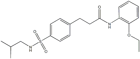 N-(2-ethoxyphenyl)-3-{4-[(isobutylamino)sulfonyl]phenyl}propanamide Struktur