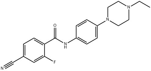 4-cyano-N-[4-(4-ethyl-1-piperazinyl)phenyl]-2-fluorobenzamide Structure
