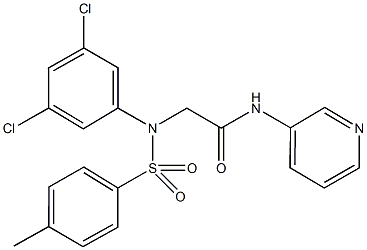 2-{3,5-dichloro[(4-methylphenyl)sulfonyl]anilino}-N-(3-pyridinyl)acetamide Structure