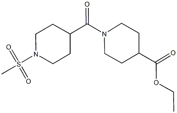 ethyl 1-{[1-(methylsulfonyl)-4-piperidinyl]carbonyl}-4-piperidinecarboxylate Structure