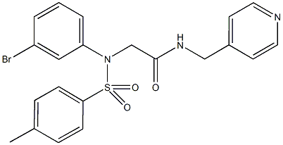 2-{3-bromo[(4-methylphenyl)sulfonyl]anilino}-N-(4-pyridinylmethyl)acetamide Structure