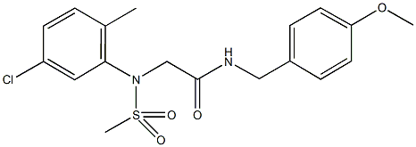 2-[5-chloro-2-methyl(methylsulfonyl)anilino]-N-(4-methoxybenzyl)acetamide|