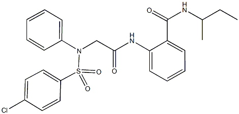 N-(sec-butyl)-2-[({[(4-chlorophenyl)sulfonyl]anilino}acetyl)amino]benzamide Structure