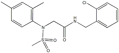 N-(2-chlorobenzyl)-2-[2,4-dimethyl(methylsulfonyl)anilino]acetamide Struktur