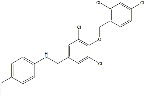 N-{3,5-dichloro-4-[(2,4-dichlorobenzyl)oxy]benzyl}-N-(4-ethylphenyl)amine,722465-77-2,结构式