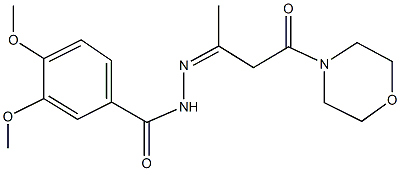 3,4-dimethoxy-N'-[1-methyl-3-(4-morpholinyl)-3-oxopropylidene]benzohydrazide|