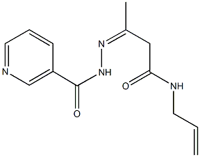 N-allyl-3-[(3-pyridinylcarbonyl)hydrazono]butanamide Structure