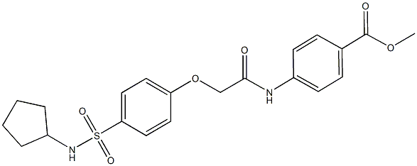 methyl 4-[({4-[(cyclopentylamino)sulfonyl]phenoxy}acetyl)amino]benzoate,722466-81-1,结构式
