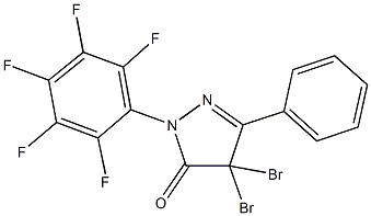 4,4-dibromo-2-(2,3,4,5,6-pentafluorophenyl)-5-phenyl-2,4-dihydro-3H-pyrazol-3-one,722466-89-9,结构式