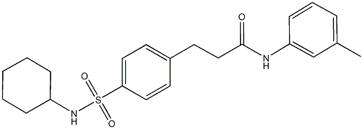 3-{4-[(cyclohexylamino)sulfonyl]phenyl}-N-(3-methylphenyl)propanamide Struktur