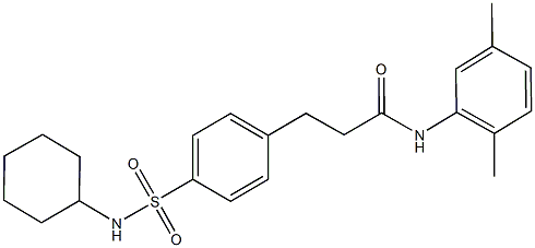 3-{4-[(cyclohexylamino)sulfonyl]phenyl}-N-(2,5-dimethylphenyl)propanamide Structure