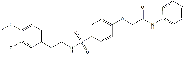 2-[4-({[2-(3,4-dimethoxyphenyl)ethyl]amino}sulfonyl)phenoxy]-N-phenylacetamide|