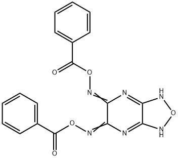 [1,2,5]oxadiazolo[3,4-b]pyrazine-5,6(4H,7H)-dione bis(O-benzoyloxime) Struktur
