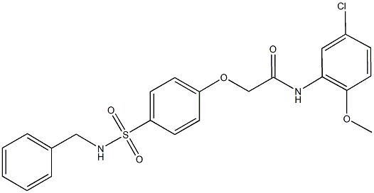 2-{4-[(benzylamino)sulfonyl]phenoxy}-N-(5-chloro-2-methoxyphenyl)acetamide Structure