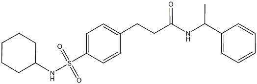 722468-38-4 3-{4-[(cyclohexylamino)sulfonyl]phenyl}-N-(1-phenylethyl)propanamide