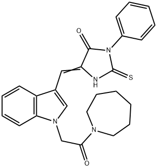 722468-45-3 5-({1-[2-(1-azepanyl)-2-oxoethyl]-1H-indol-3-yl}methylene)-3-phenyl-2-thioxo-4-imidazolidinone