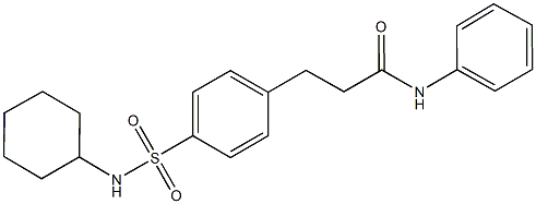 3-{4-[(cyclohexylamino)sulfonyl]phenyl}-N-phenylpropanamide Structure