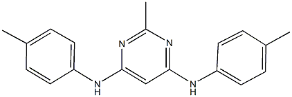 N-(4-methylphenyl)-N-[2-methyl-6-(4-toluidino)-4-pyrimidinyl]amine|