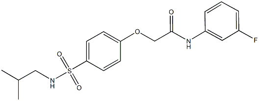 N-(3-fluorophenyl)-2-{4-[(isobutylamino)sulfonyl]phenoxy}acetamide 结构式