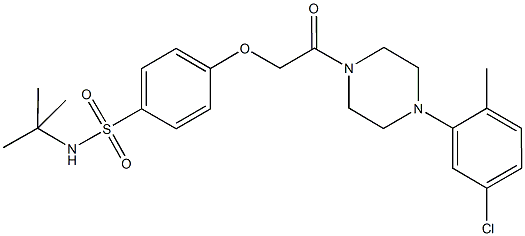 N-(tert-butyl)-4-{2-[4-(5-chloro-2-methylphenyl)-1-piperazinyl]-2-oxoethoxy}benzenesulfonamide Structure