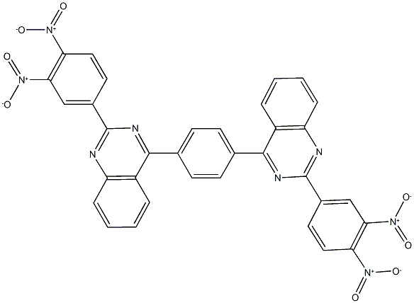 2-{3,4-dinitrophenyl}-4-[4-(2-{3,4-dinitrophenyl}-4-quinazolinyl)phenyl]quinazoline 结构式